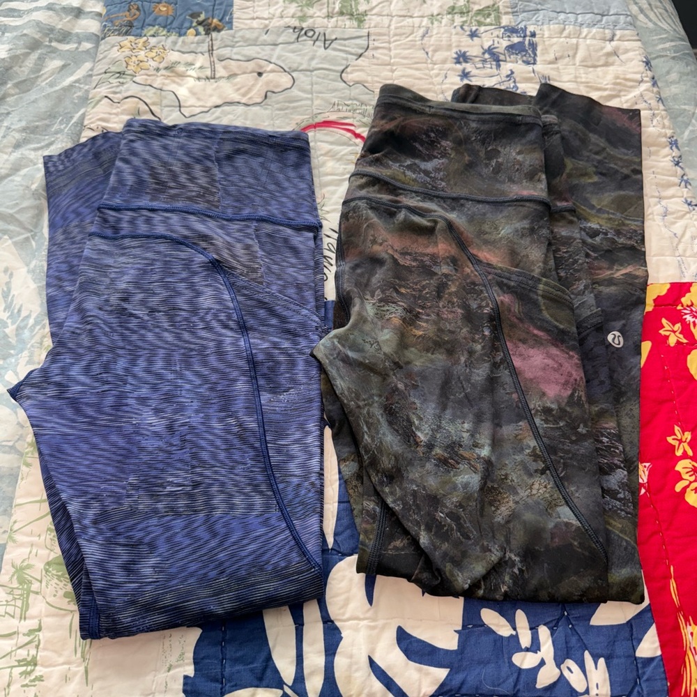 Fast & Free Lululemon Bundle Blue and Multicolor Leggings